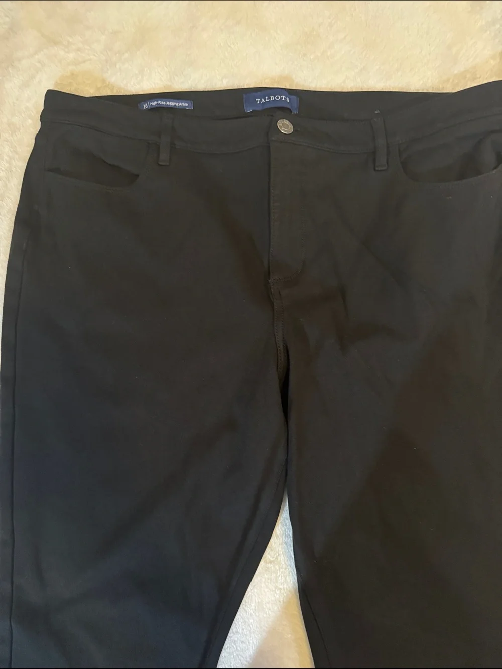 Talbots Black Stretch High-Rise Jegging Ankle Pants Size 16